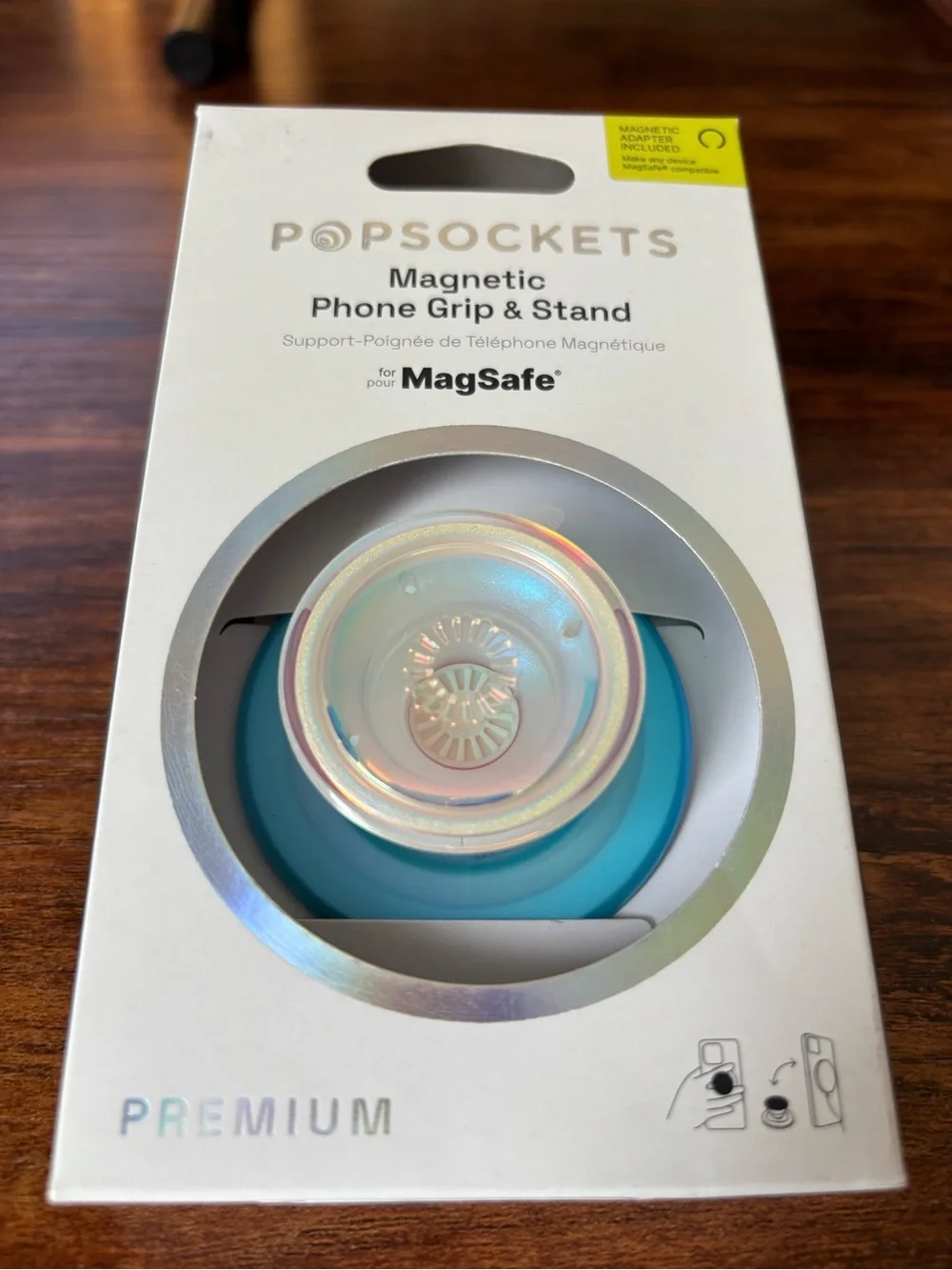 PopSockets MagSafe Magnetic Phone Grip Stand Blue Opalescent